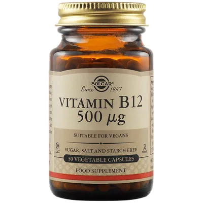 Vitamina B12 500mg, 50 capsule vegetale, Solgar