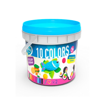 Set plastilina si accesorii pentru modelaj 10 culori pentru baieti Lovin, 1 bucata, Oktoclay