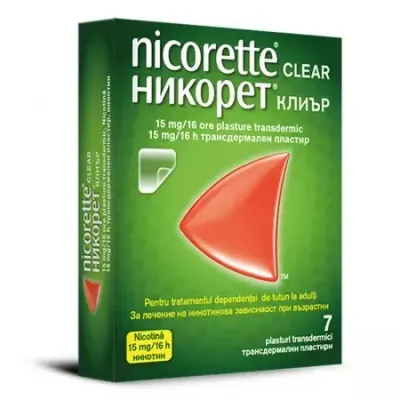 Nicorette Clear, 15 mg/16 h, McNeil