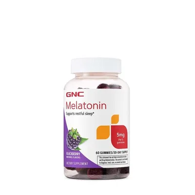 GNC MELATONINA 5MG CU AROMA NATURALA DE MURE 60 JELEURI