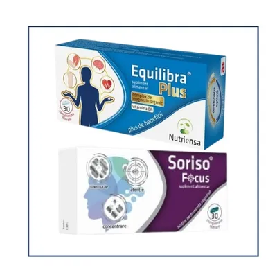 Kit pentru concentrare si energie – Soriso Focus + Equilibra Plus