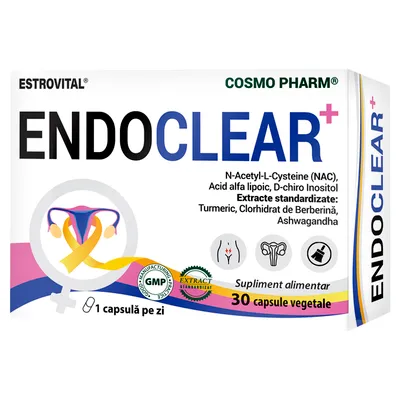 Estrovital Endoclear+, 30 capsule vegetale, Cosmopharm