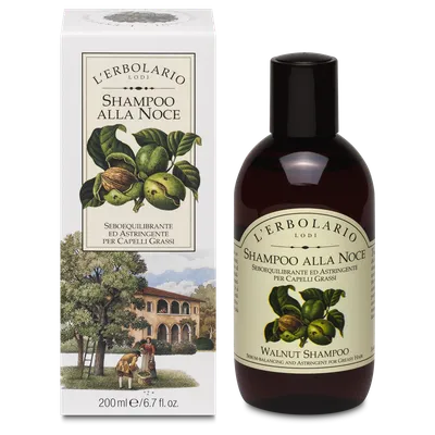 L'Erbolario Sampon cu nuca pentru par gras, 200ml