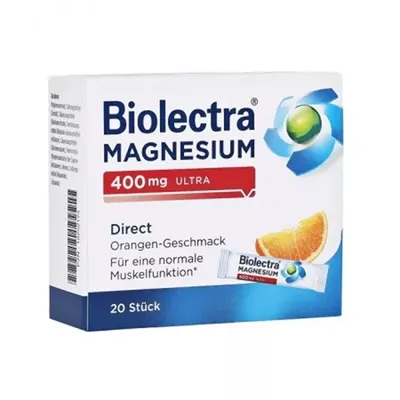 BIOLECTRA MAGNEZIU DIRECT 400MG ORANGE 20 PLICURI