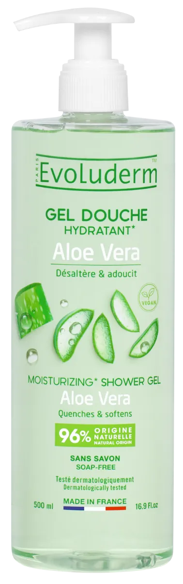 Gel de dus hidratant Aloe Vera, 500ml, Evoluderm