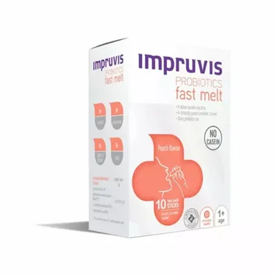 IMPRUVIS PROBIOTIC FAST MELT PEACH 10 PLICURI