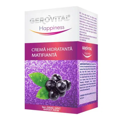 Gerovital Happiness Crema hidratanta matifianta, 30ml