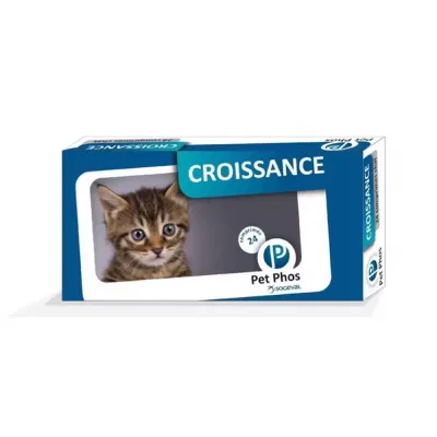 Pet Phos Felin Croissance pisici, hrană complementară cu vitamine și minerale, 96 de comprimate – Ceva Sante Animale RO