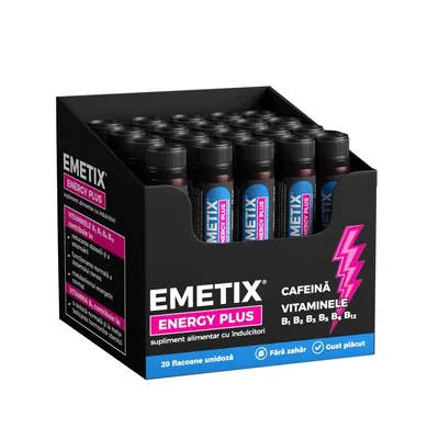Emetix Energy Plus, 20 flacoane unidoză × 25 ml, Fiterman