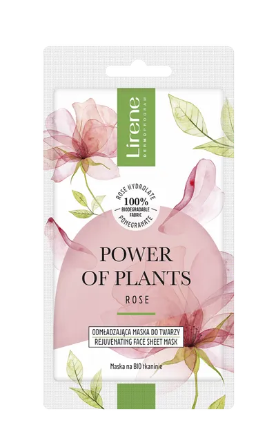 Masca faciala pentru intretinere Power of Plants Trandafir, 1 bucata, Lirene