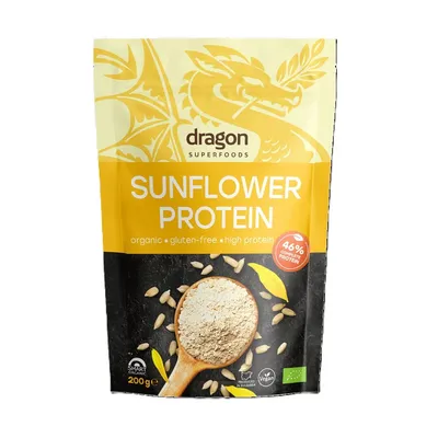 Proteina de floarea soarelui ecologica, 200 g, Dragon Superfoods