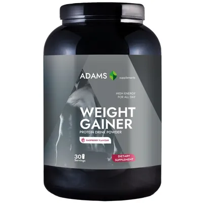 Weight Gainer cu aroma de zmeura, 1500g, Adams Vision