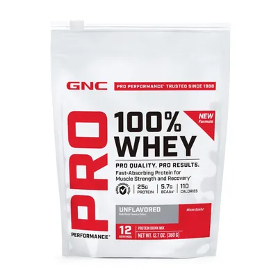 GNC Pro Performance 100% Whey – Proteină din zer fără aromă, 360 g