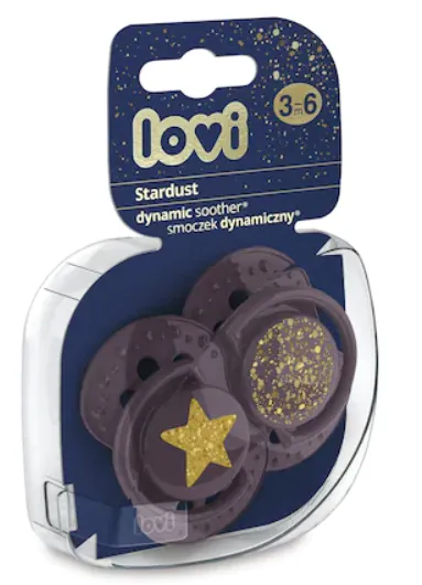 Suzeta violet din silicon 3-6 luni Dynamic 22/893, 2 bucati, LOVI