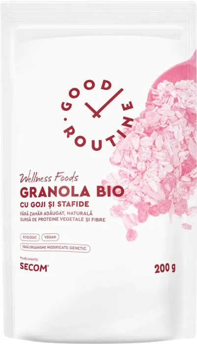 SECOM GRANOLA BIO CU GOJI SI STAFIDE 200G