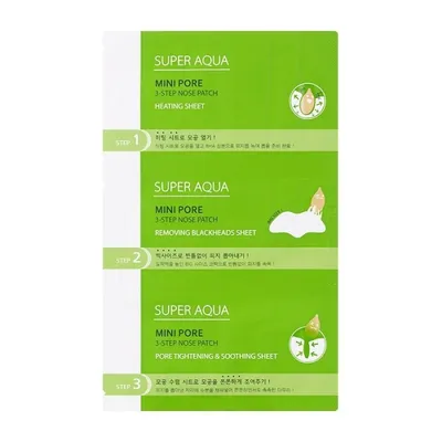 Kit in 3 pasi pentru puncte negre Super Aqua, 6.2 g, Missha