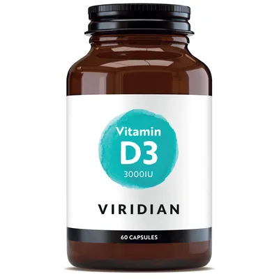 Vitamina D3 3000 UI, 60 capsule, Viridian