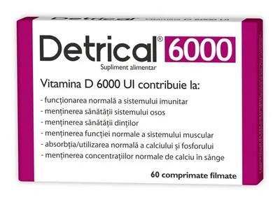 DETRICAL D3 6000UI 60 COMPRIMATE ZDROVIT