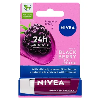 Balsam de buze Blackberry Shine, 4.8g, Nivea