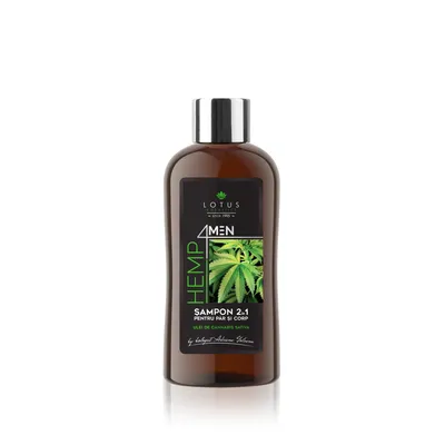 Sampon 2in1 par si corp cu extract de ulei de canabis sativa Hemp 4 Men, 150ml, Lotus Cosmetics