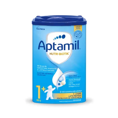 Lapte praf Aptamil Junior 1+ Nutri-Biotik, 800 g, Aptamil