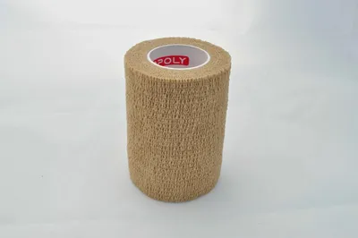 Bandaj autoadeziv 7,5cm x 4,5m, alb-bej, Copoly