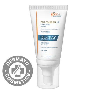 Crema pentru ten uscat cu SPF 50 Melascreen UV Riche, 40ml, Ducray
