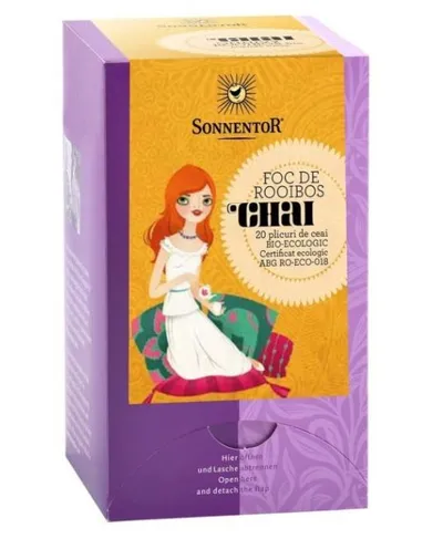 Ceai Bio Chai - Foc de Rooibos, 20 plicuri, Sonnentor
