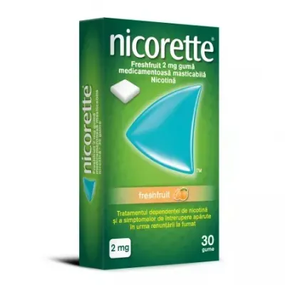 Guma Freshfruit Nicorette, 2 mg, McNeil