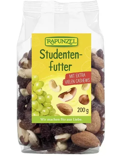 Amestec Studențesc cu Stafide Bio, 200 g, Rapunzel