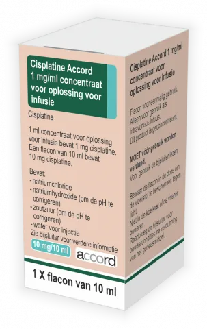 Cisplatina Accord 1 mg / ml x 1 flac. x 10 ml conc. pt. sol. perf.