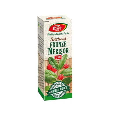 Tinctura din frunze de merisor, 50ml, Fares