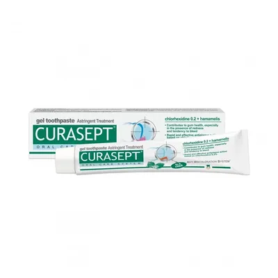 Pasta de dinti Astringent cu 0.2% CHL + hamamelis, 75ml, Curasept