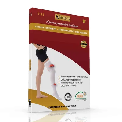 Ciorapi compresivi antiembolism cu varf deschis V-12 XL, 1 bucata, Varilegs
