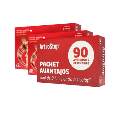 ARTROSTOP 3 X 30 CAPSULE PACHET AVANTAJOS