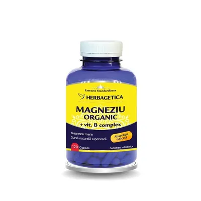 MAGNEZIU ORGANIC B-COMPLEX 120 CAPSULE HERBAGETICA