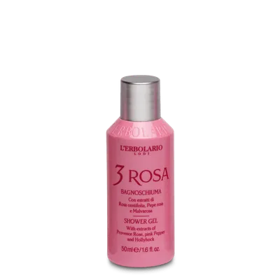 L'Erbolario Gel de dus Mini 3 Rosa, 50ml