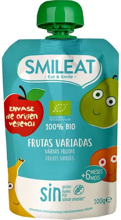 Piure din mix de fructe +6 luni Bio, 100g, Smileat