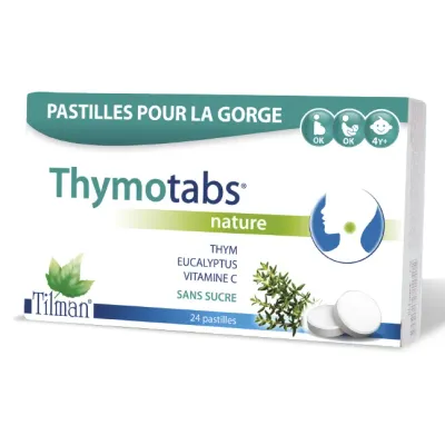 Thymotabs nature cu Vitamina C, 24 comprimate de supt, Tilman