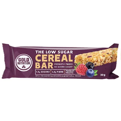 Baton de cereale cu fructe de padure Low Sugar, 30g, Gold Nutrition