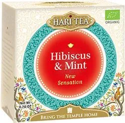 Ceai de hibiscus si menta bio New Sensation, 10 plicuri, Hari Tea