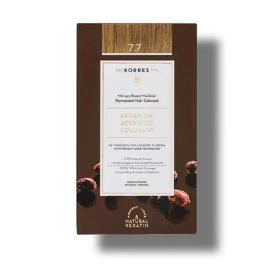 Vopsea de par Argan Oil 7.7 Mocha, 50ml, Korres