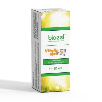 Solutie orala Vitamina D3 Vitalis Mini, 10ml, Bioeel