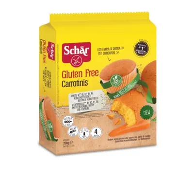 Briose cu morcov fara gluten Carrotinis, 200g, Schar