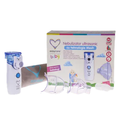 Aparat aerosoli ultrasonic cu tehnologie mesh Baby, 1 bucata, EasyCare