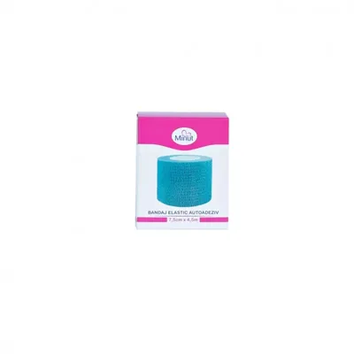 Bandaj elastic autoadeziv verde, 7,5cm x 4,5m, Minut