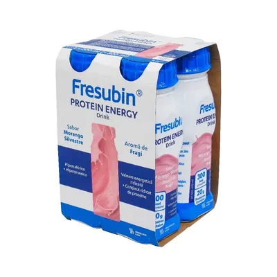 Bautura Fresubin Protein Energy cu aroma de fragi 1,5Kcal, 4x200ml, Fresenius Kabi