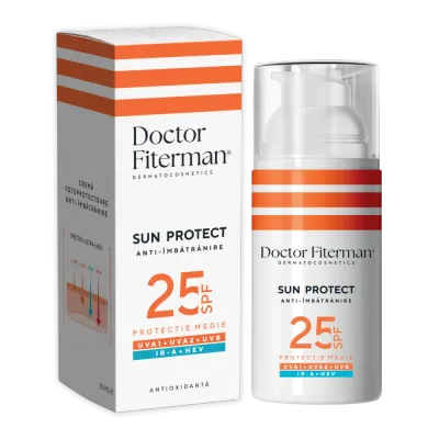 Crema fotoprotectoare anti-imbatranire Sun Protect SPF 25, 50 ml, Doctor Fiterman
