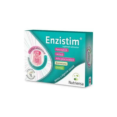 ENZISTIM 15 COMPRIMATE GASTROREZISTENTE ANTIBIOTICE