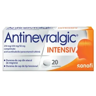 Antinevralgic intensiv 250/250/50 mg, 20 comprimate, Opella Healthcare